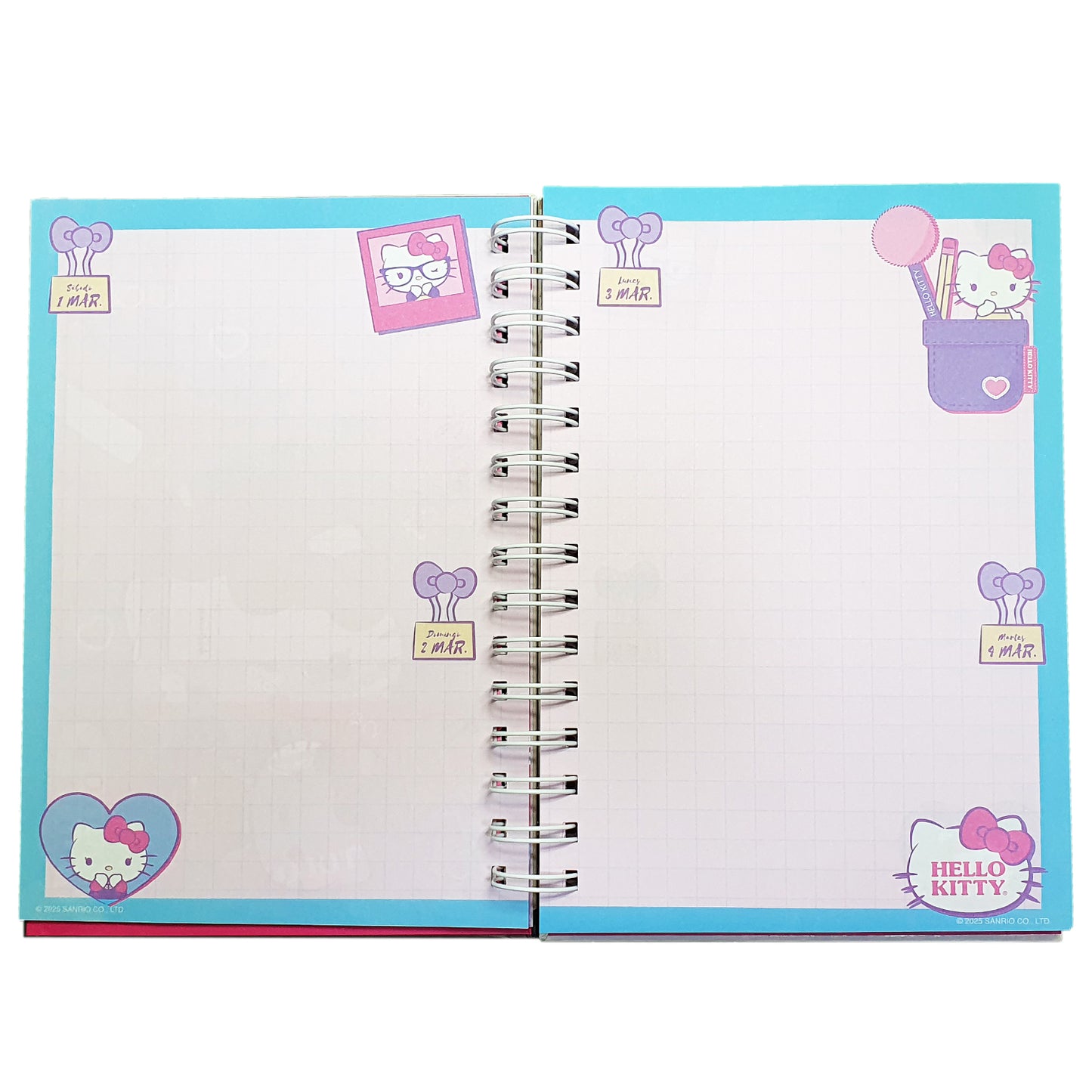 SANRIO AGENDA 2025 TAMAÑO A5 FUN DAY HELLO KITTY - MULTICOLOR