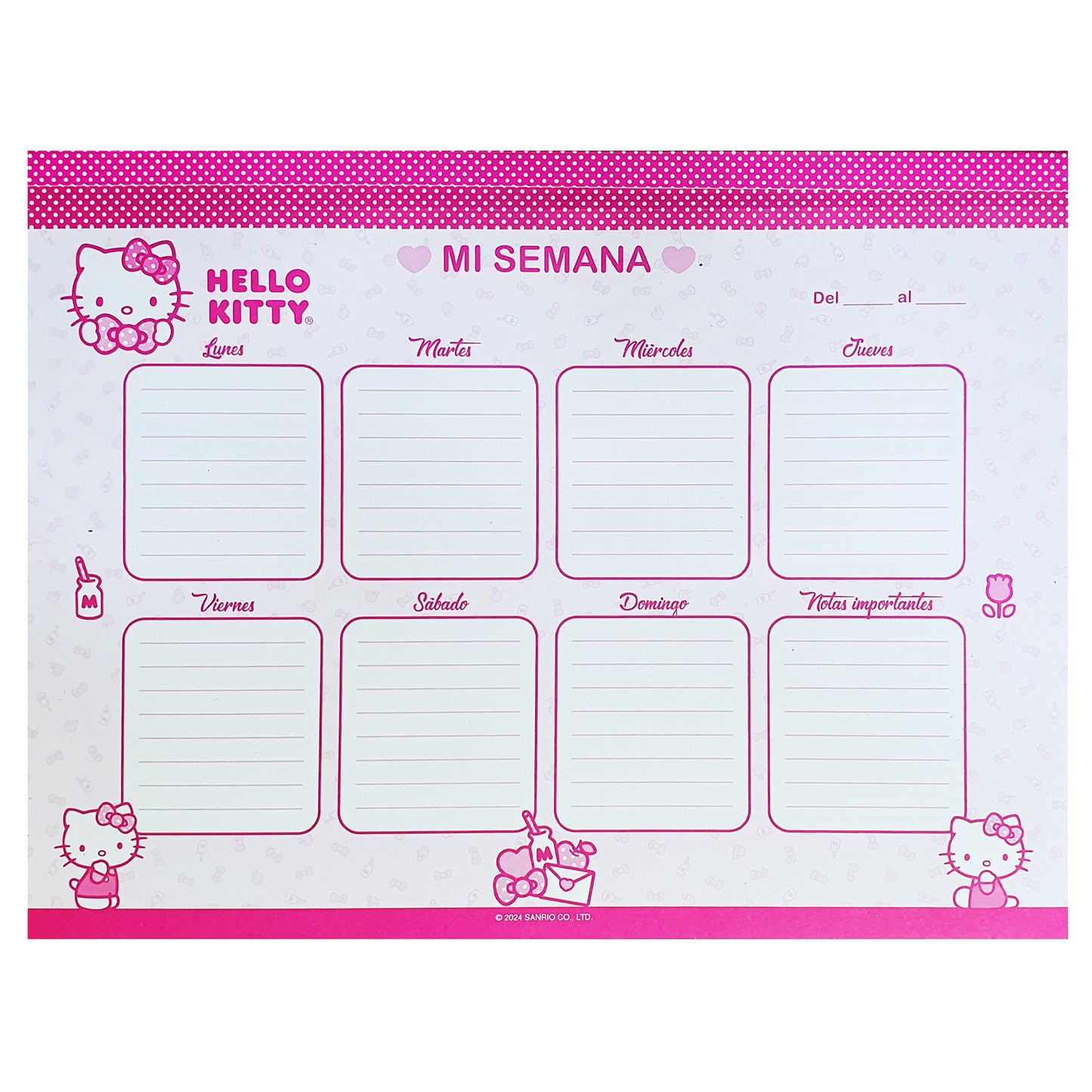 SANRIO PLANNER SEMANAL CORE HELLO KITTY - MULTICOLOR