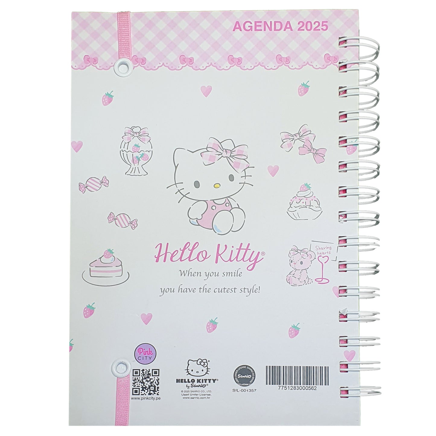 SANRIO AGENDA 2025 TAMAÑO A5 CUTEST STYLE HELLO KITTY - MULTICOLOR