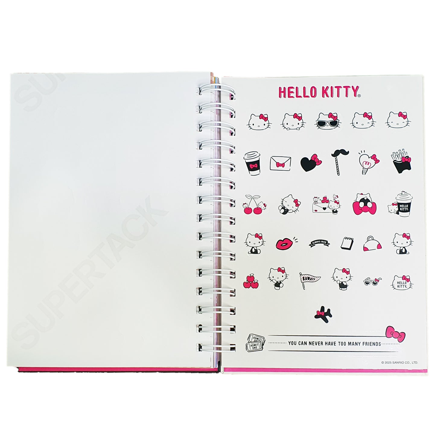 SANRIO AGENDA 2025 TAMAÑO A5 FUN DAY HELLO KITTY - MULTICOLOR