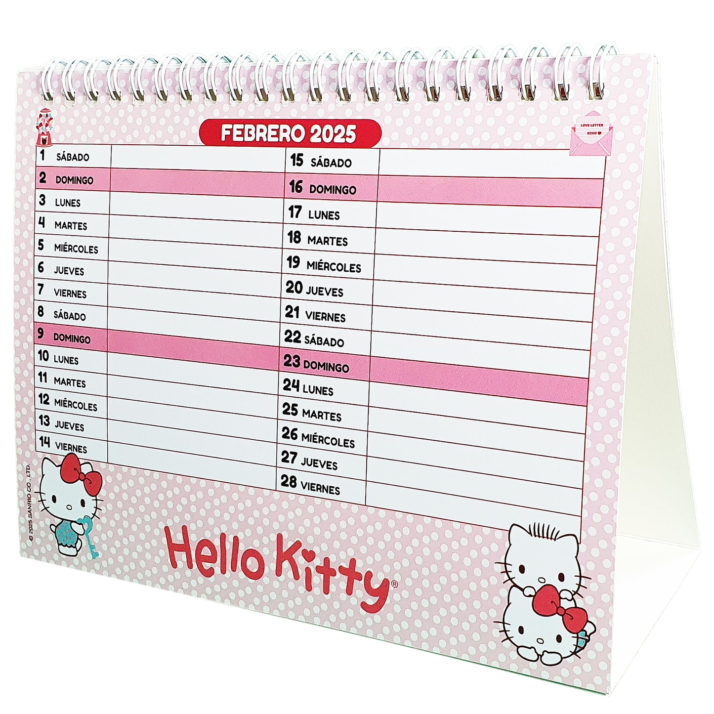 SANRIO CALENDARIO DE ESCRITORIO 2025 POP FACE HELLO KITTY - MULTICOLOR