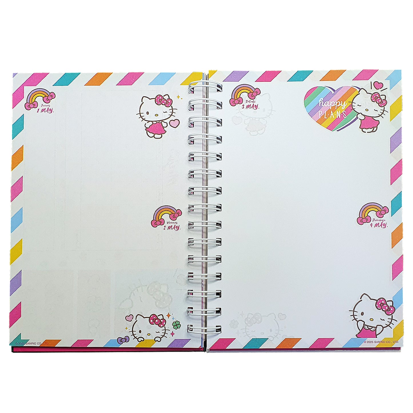 SANRIO AGENDA 2025 TAMAÑO A5 FUN DAY HELLO KITTY - MULTICOLOR