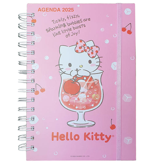 SANRIO AGENDA 2025 TAMAÑO A5 SPARKLING DRINK HELLO KITTY - MULTICOLOR