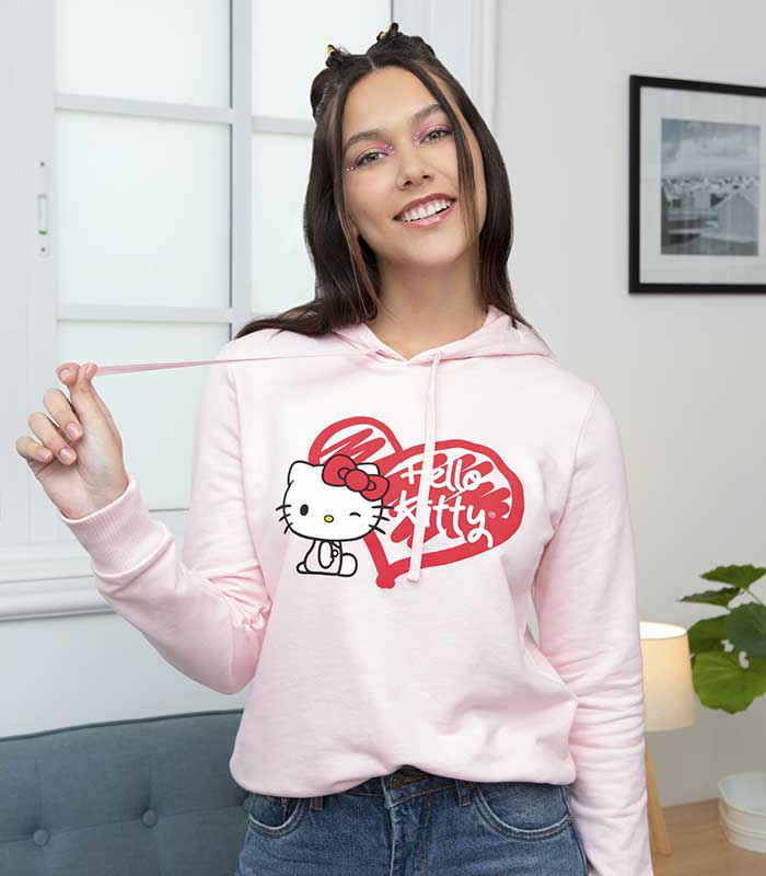 SANRIO POLERA HEART HELLO KITTY - ROSADO