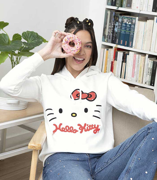 SANRIO POLERA  WHISKERS HELLO KITTY - BLANCO
