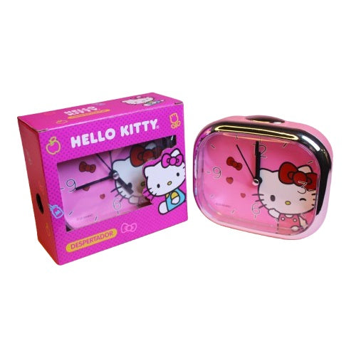 SANRIO RELOJ DESPERTADOR RECTANGULAR HELLO KITTTY - ROSADO