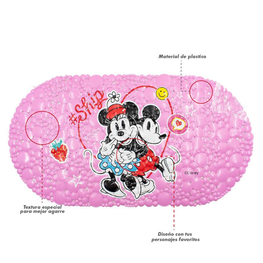 DISNEY PISO DE BAÑO MICKEY AND MINNIE MOUSE - FUCSIA