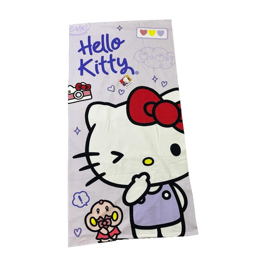 SANRIO TOALLA DE BAÑO O PLAYA  BACK TO SCHOOL HELLO KITTY - MULTICOLOR