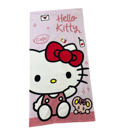SANRIO TOALLA DE BAÑO O PLAYA CUTE HELLO KITTY - MULTICOLOR