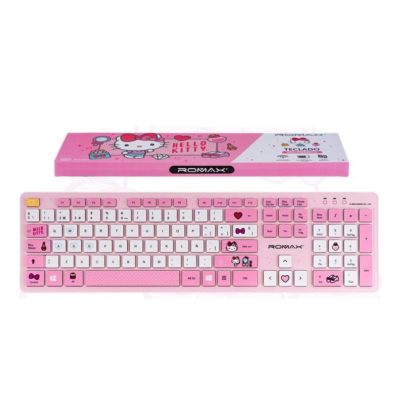 SANRIO TECLADO INALAMBRICO HELLO KITTY - ROSADO