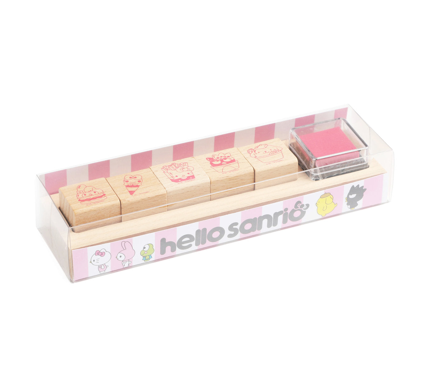 SANRIO SELLOS EN SET FAST FOOD HELLO SANRIO - ROSADO