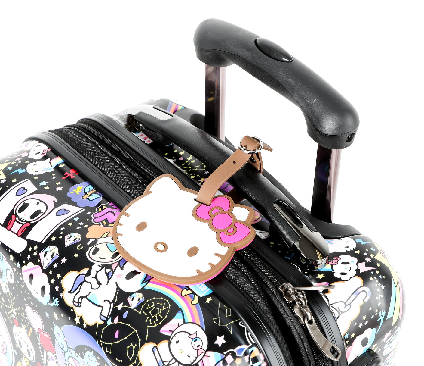 SANRIO ETIQUETA DE EQUIPAJE BROWN HELLO KITTY - BLANCO