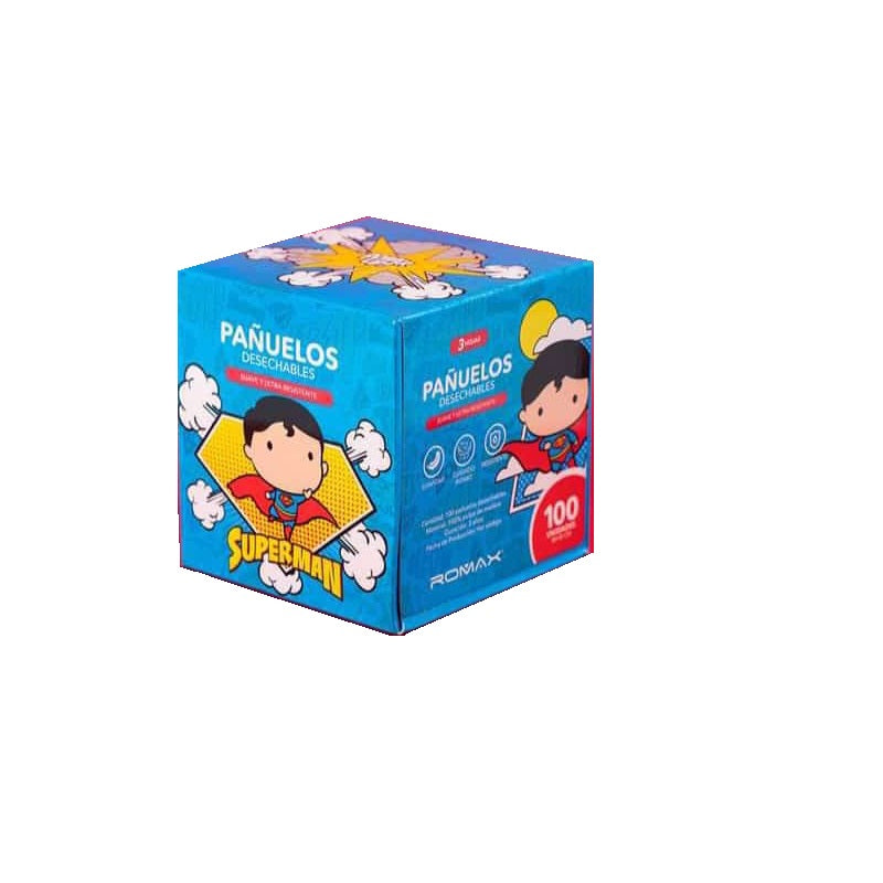 DC COMICS PAÑUELOS DESECHABLES SUPERMAN BABY - MULTICOLOR