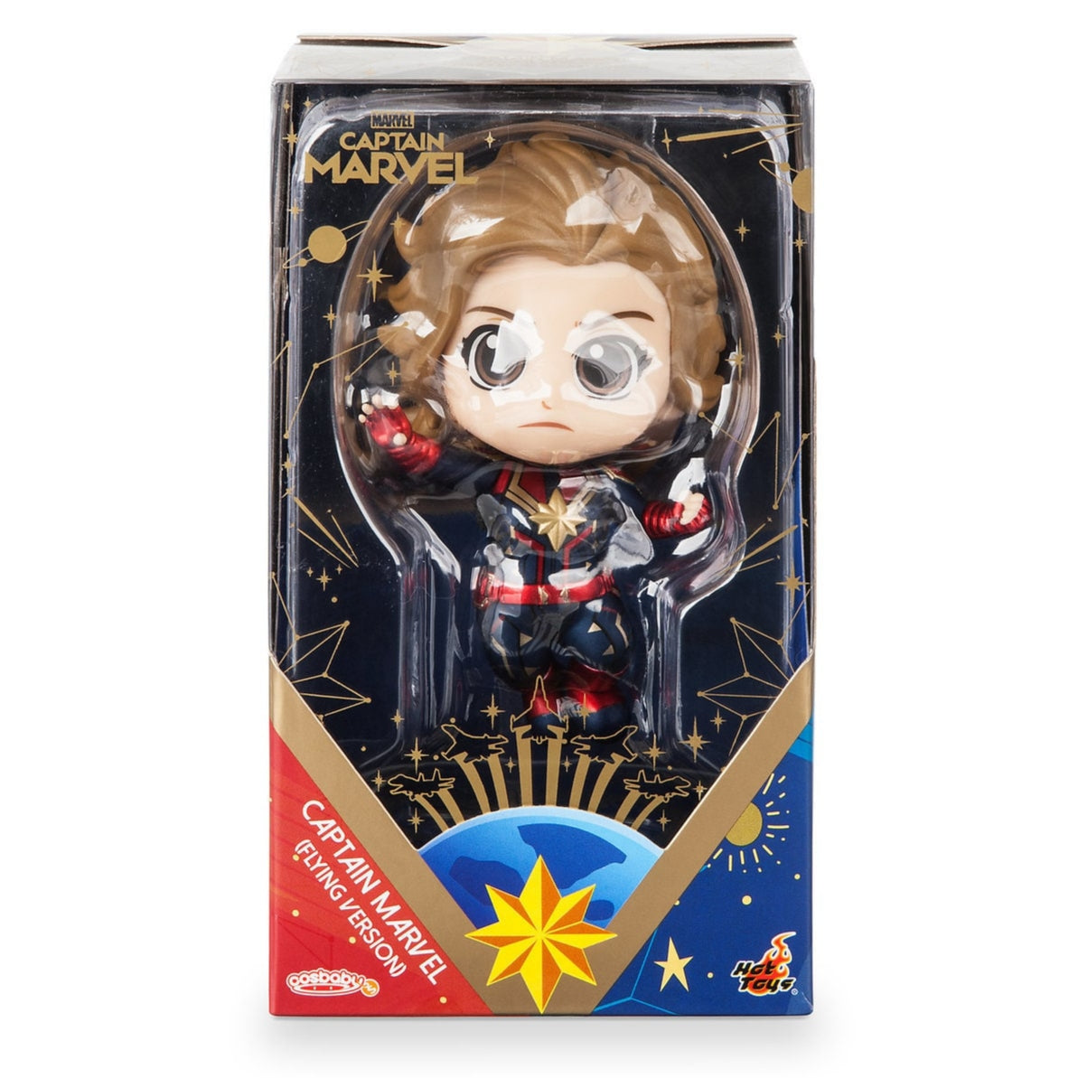 MARVEL HOT TOYS FIGURA FLYING VERSION CAPITANA MARVEL - AZUL