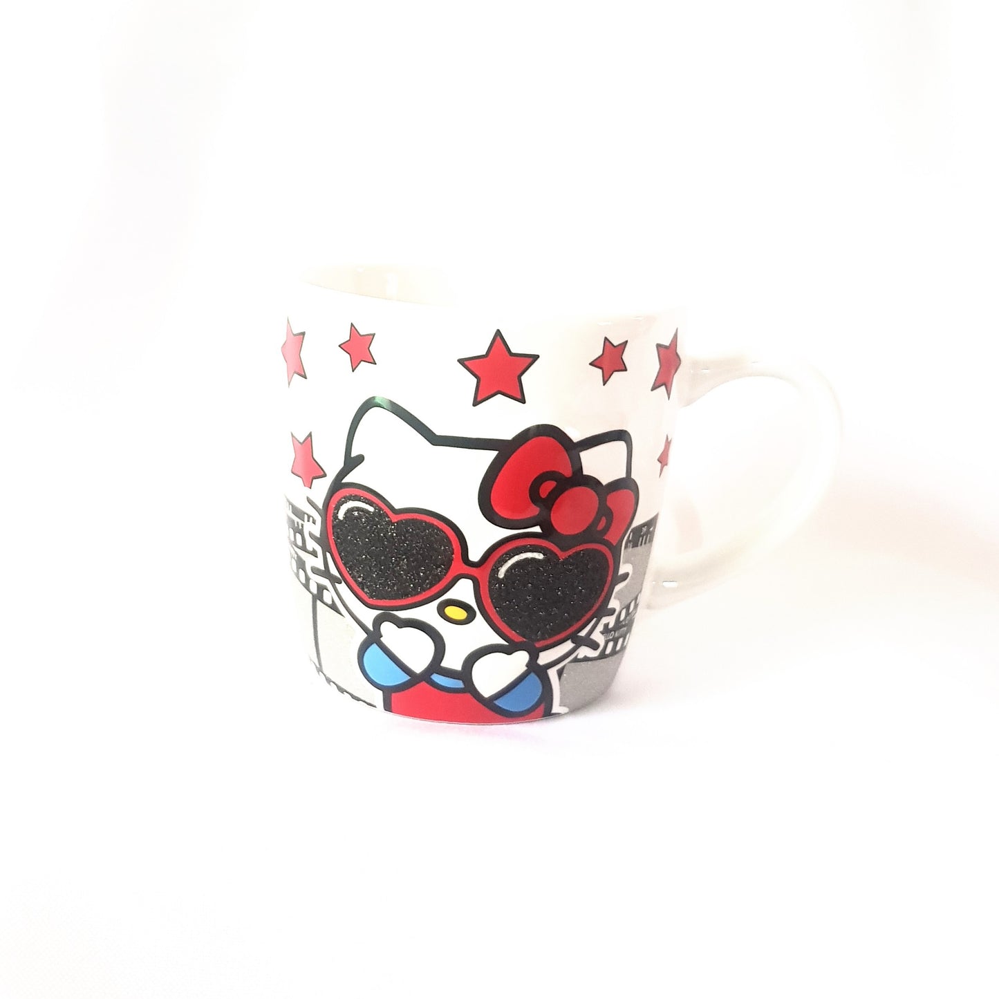 SANRIO TAZA MUG CERAMICO STARS HOLLYWOOD HELLO KITTY - BLANCO