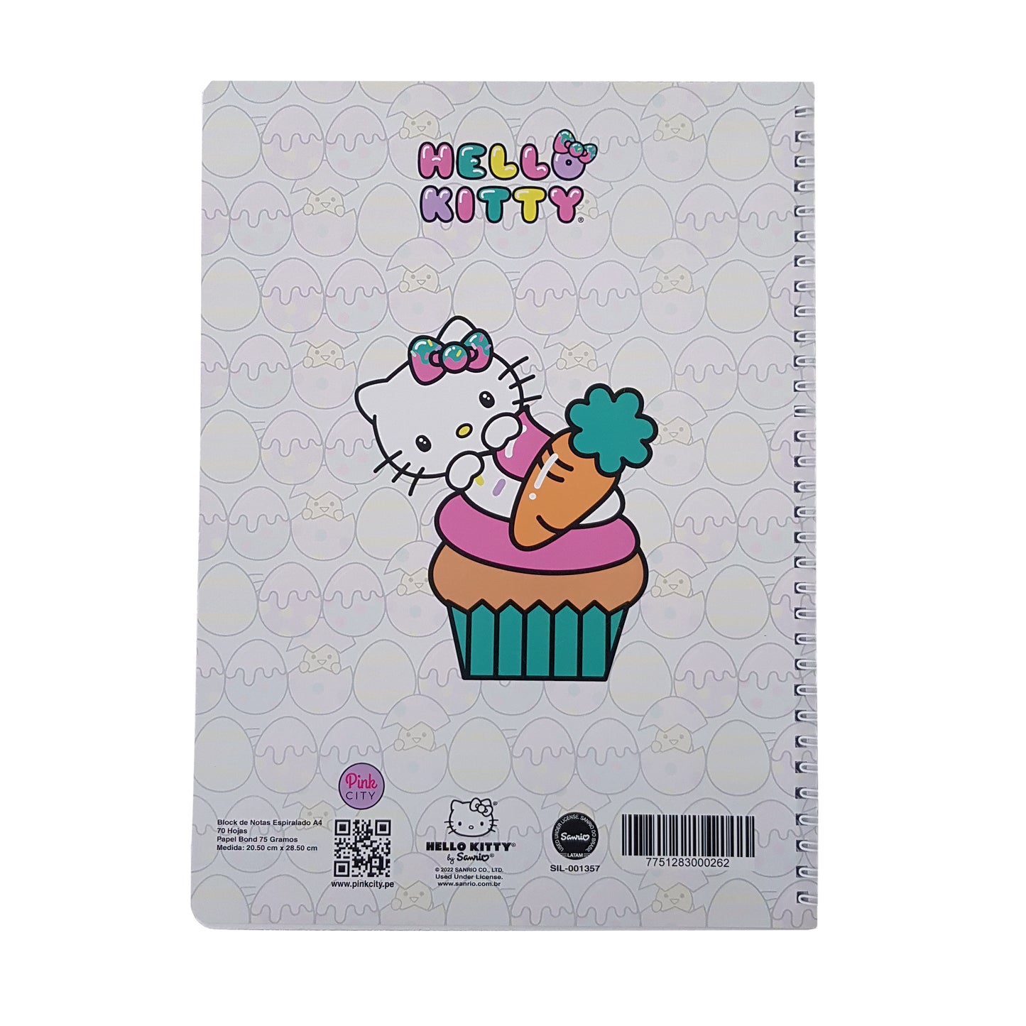 SANRIO BLOCK DE NOTAS A4 70H RAYADO EASTER HELLO KITTY - MULTICOLOR