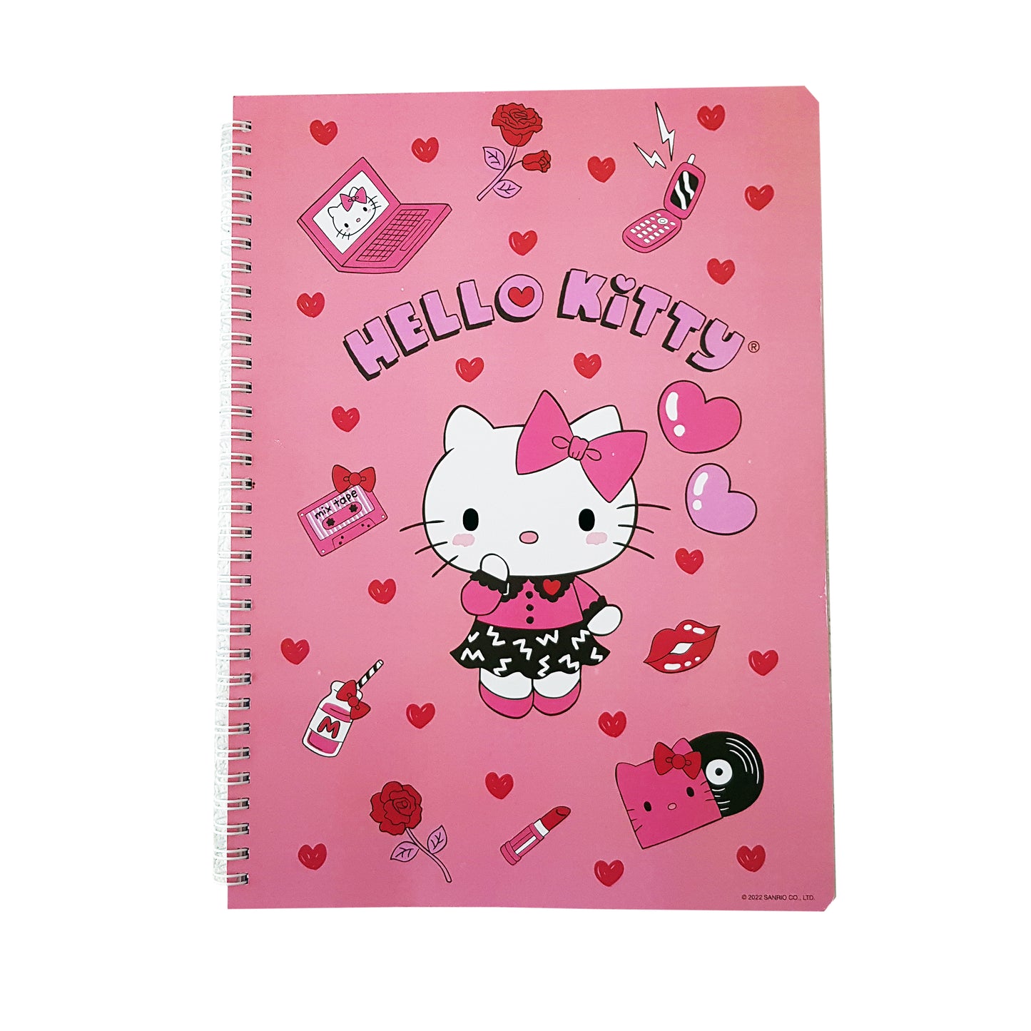 SANRIO BLOCK DE NOTAS A4 70H RAYADO CORAL PINK HELLO KITTY - MULTICOLOR