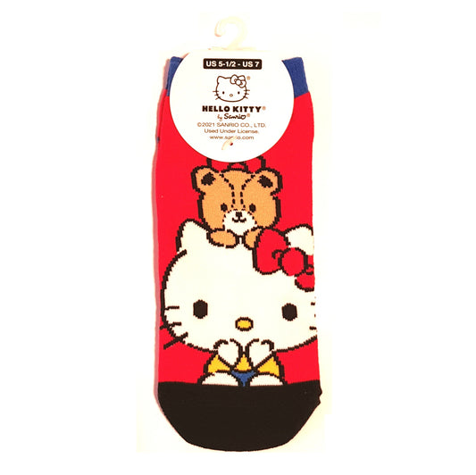 SANRIO MEDIAS PARA ADULTO SLEEPY HELLO KITTY - ROJO