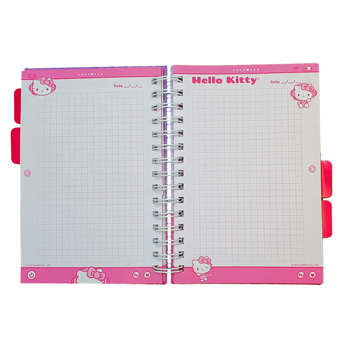 SANRIO CUADERNO A5 160H CUADRICULADO KAWAII GIRL HELLO KITTY - MULTICOLOR