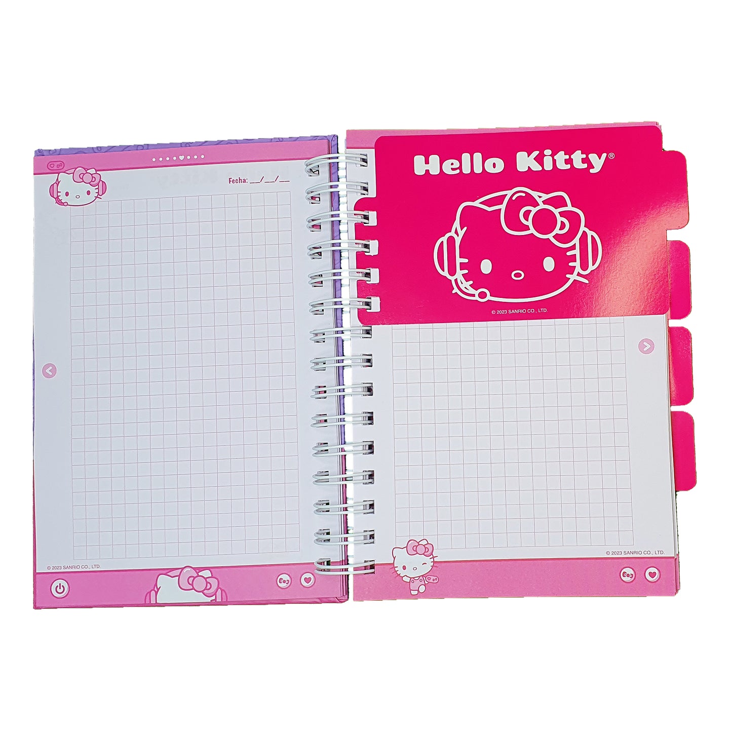 SANRIO CUADERNO A5 160H CUADRICULADO KAWAII GIRL HELLO KITTY - MULTICOLOR
