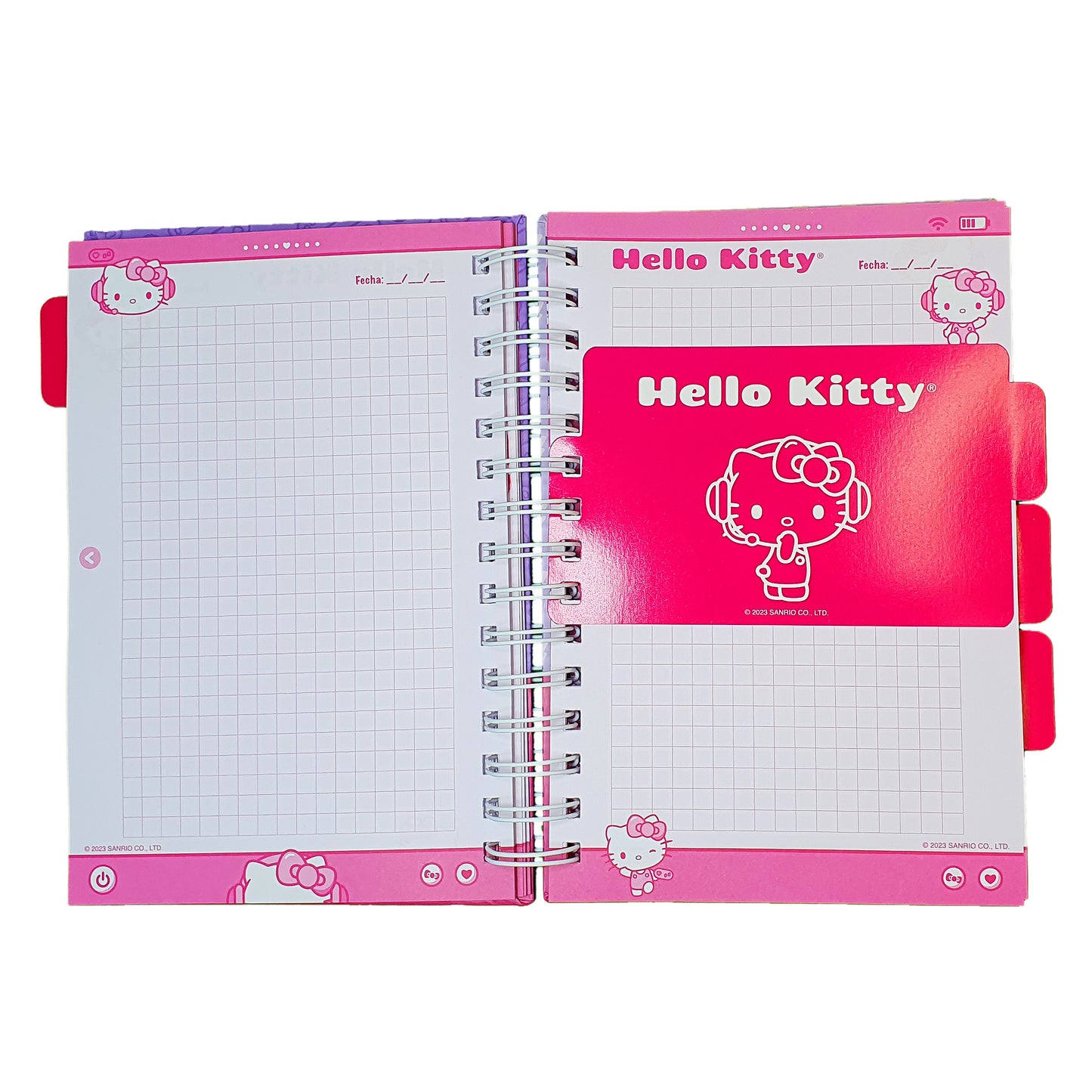 SANRIO CUADERNO A5 160H CUADRICULADO KAWAII GIRL HELLO KITTY - MULTICOLOR