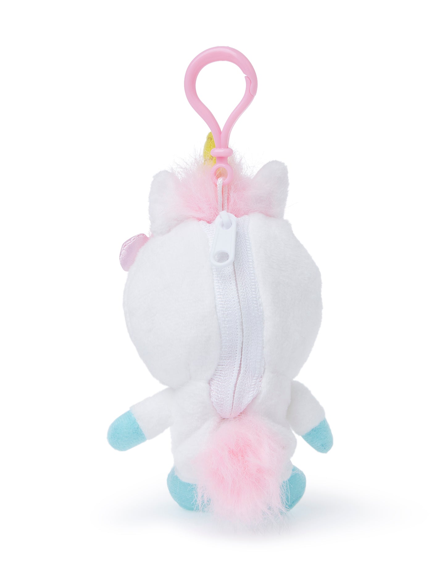 SANRIO LLAVERO MASCOT CLIP ON REVERSIBLE UNICORNIO HELLO KITTY - BLANCO