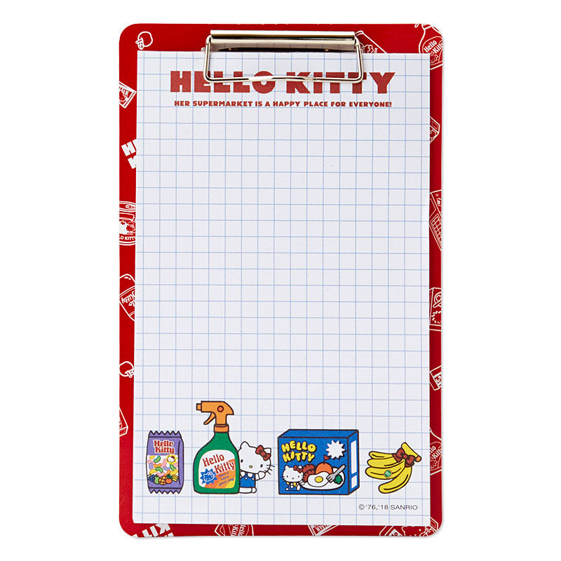 SANRIO CLIPBOARD MEMO PAD BINDER COMPRAS HELLO KITTY - ROJO