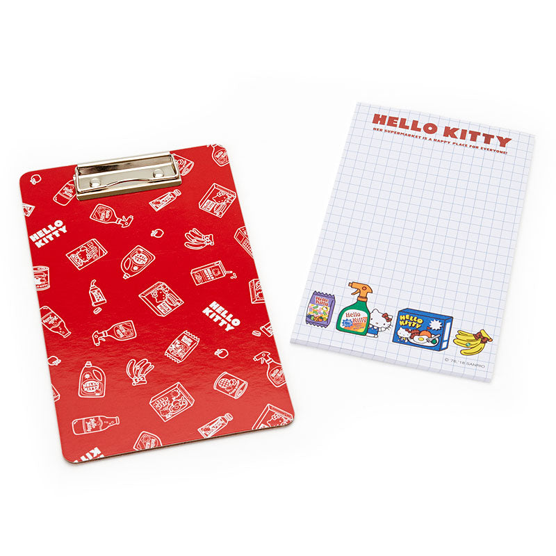 SANRIO CLIPBOARD MEMO PAD BINDER COMPRAS HELLO KITTY - ROJO