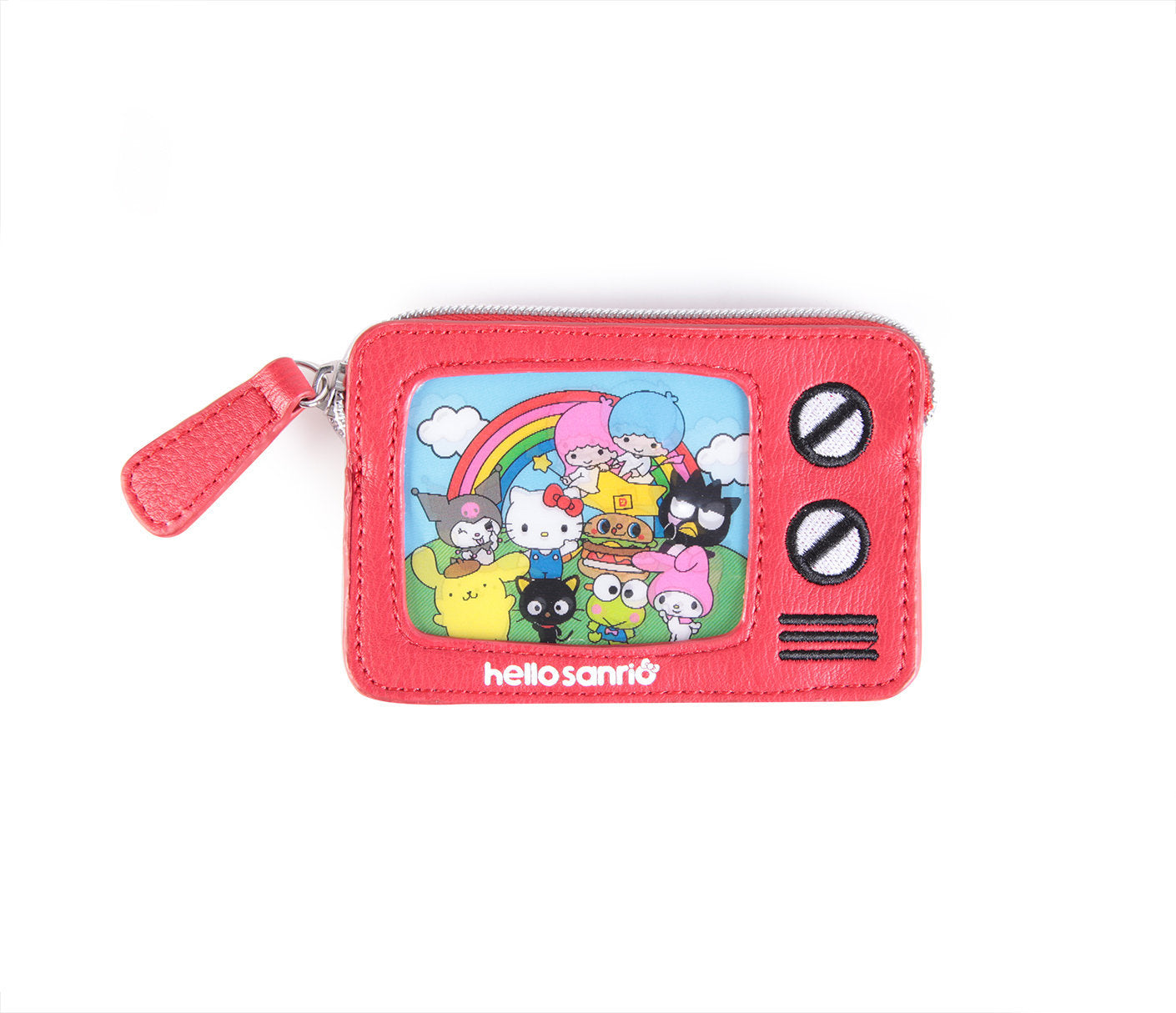 LOUNGEFLY MONEDERO TV CARACTERES HELLO SANRIO - ROJO