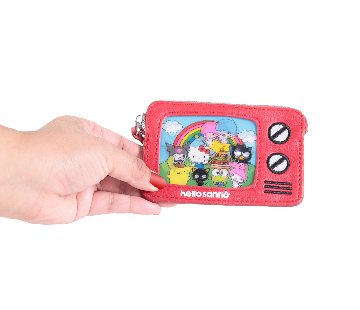 LOUNGEFLY MONEDERO TV CARACTERES HELLO SANRIO - ROJO