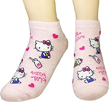 SANRIO MEDIAS PARA ADULTO HELLO KITTY - ROSADAS