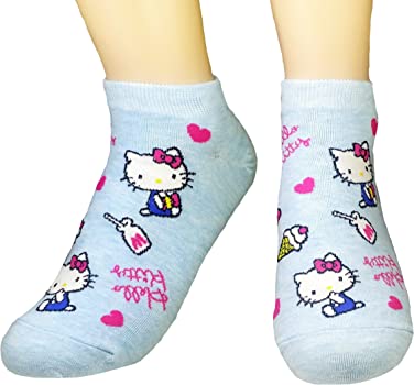 SANRIO MEDIAS PARA ADULTO HELLO KITTY - CELESTE