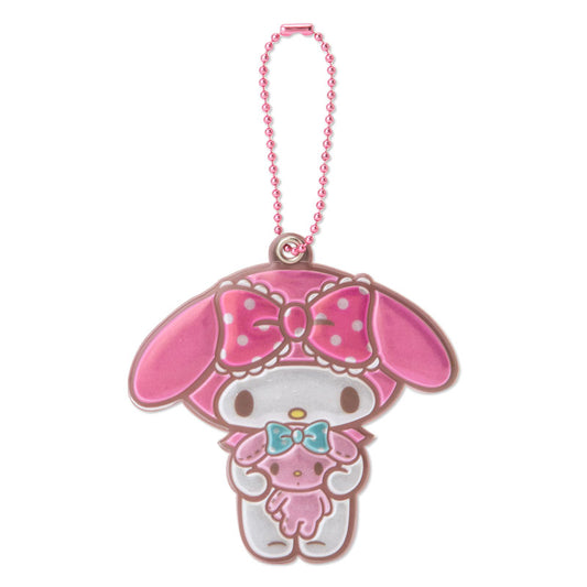 SANRIO LLAVERO ETIQUETA DE NOMBRE REFLECTION MY MELODY - ROSADO