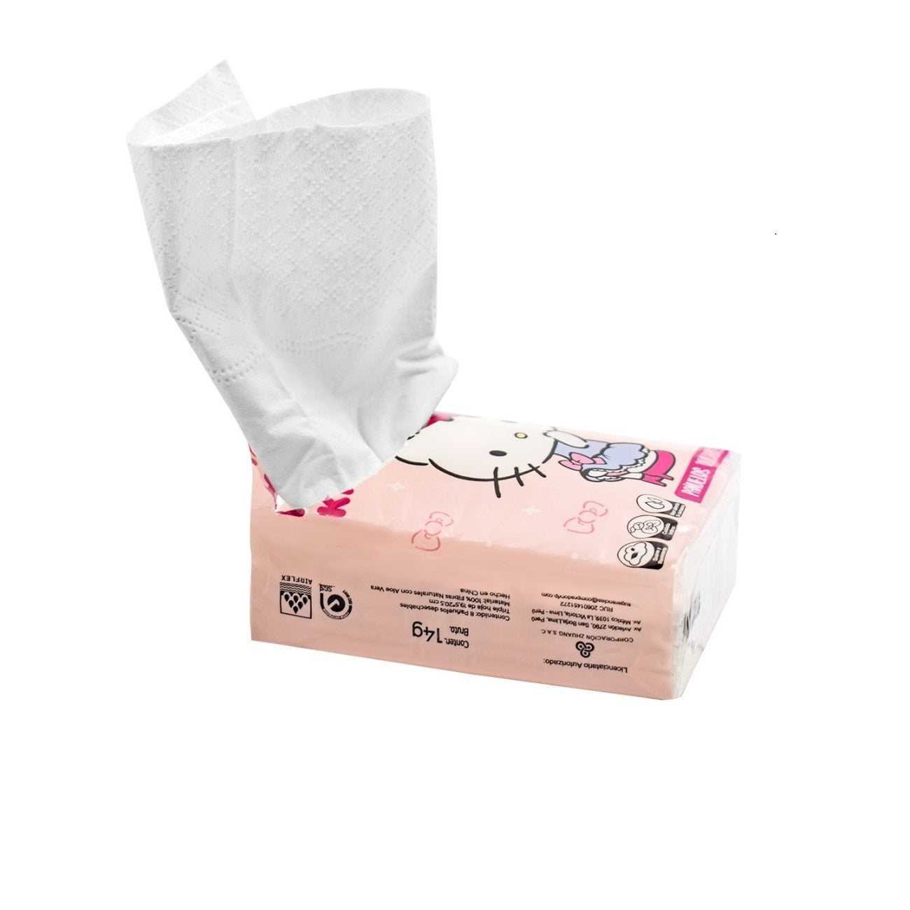 SANRIO PAÑUELOS DESECHABLES FLAWLESS HELLO KITTY - MULTICOLOR