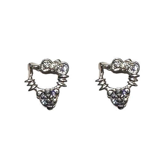 SANRIO ARETES HELLLO KITTY - PLATA