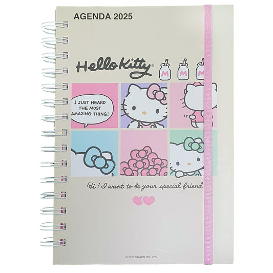 SANRIO AGENDA 2025 TAMAÑO A5 FRAMES HELLO KITTY - MULTICOLOR