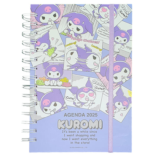 SANRIO AGENDA 2025 TAMAÑO A5  COMIC KUROMI - MULTICOLOR