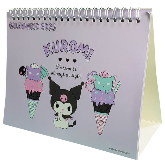 SANRIO CALENDARIO DE ESCRITORIO 2025 FOOD KUROMI - MULTICOLOR