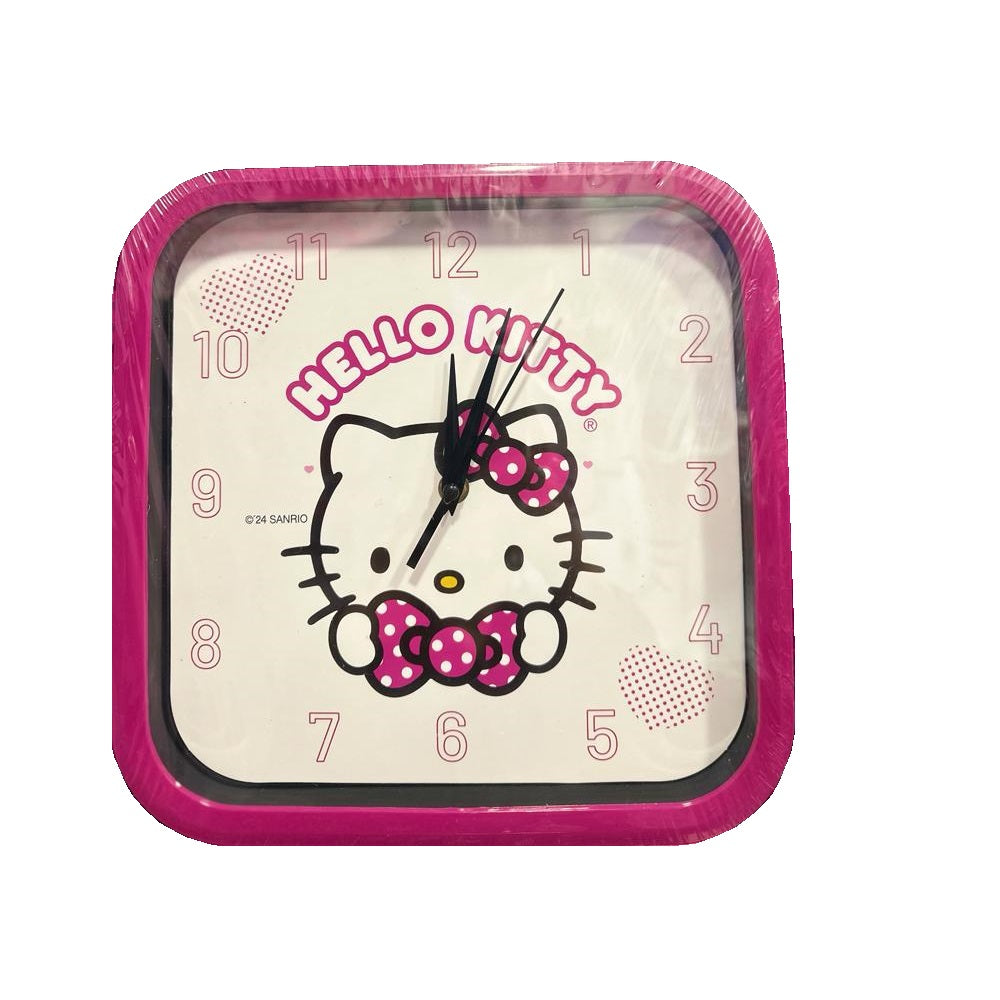 SANRIO MINI RELOJ DE PARED HELLO KITTY - FUCSIA