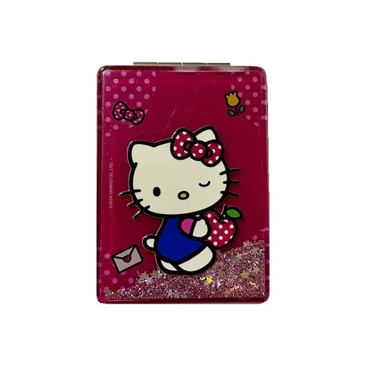 SANRIO ESPEJO DE CARTERA APPLE HELLO KITTY - ROJO